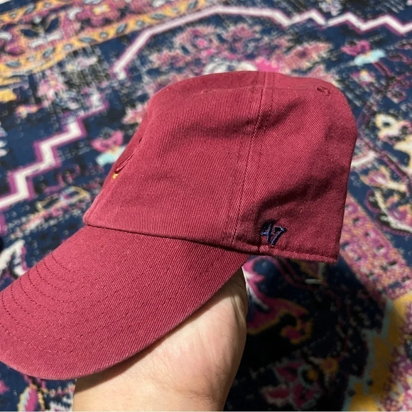 Cleveland Cavaliers ‘47 Brand Clean Up Hat NBA Adjustable Cavs Cap Maroon - Picture 2 of 3
